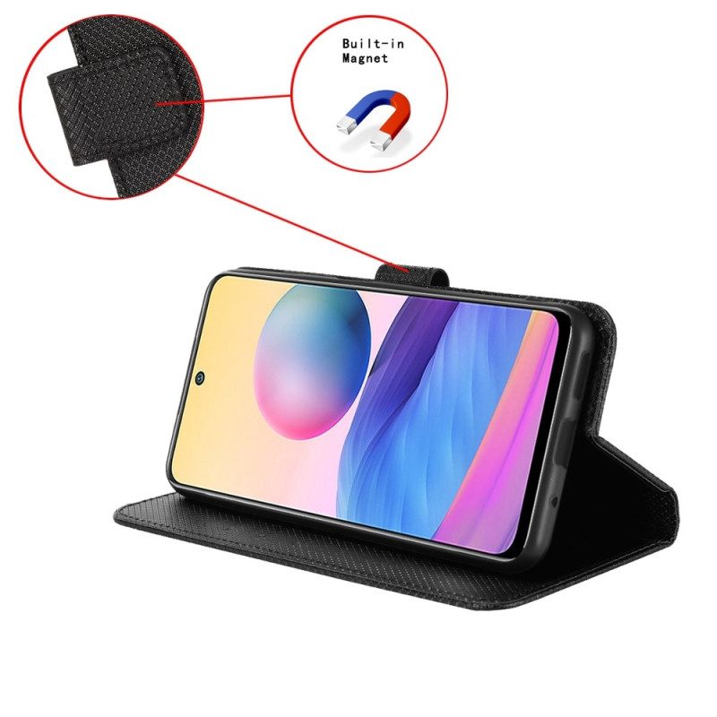 Flip Case Für Samsung Galaxy Z Fold 4 Mit Kordel Diamantarmband