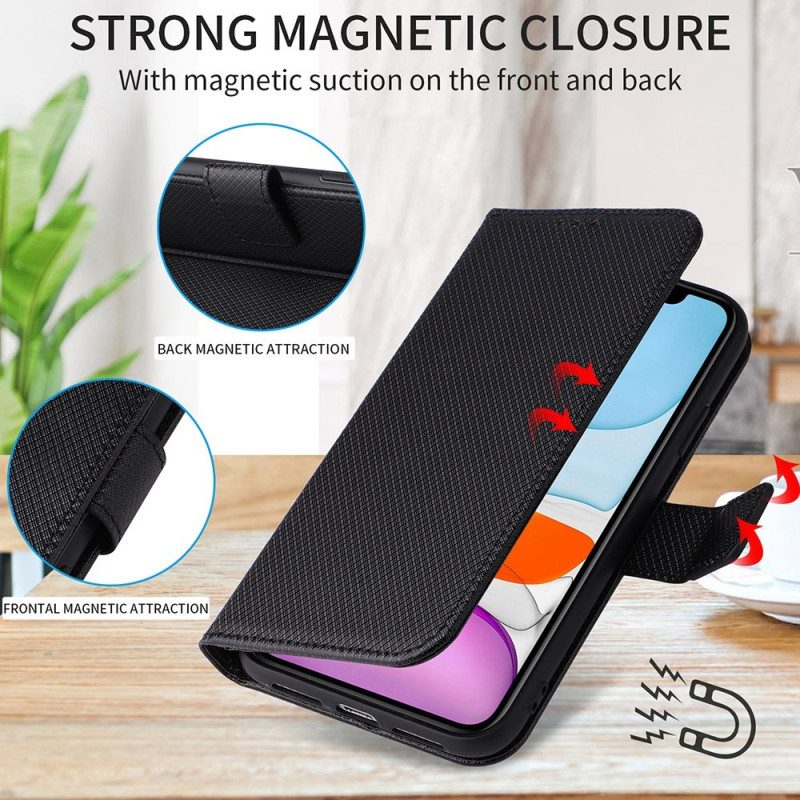 Flip Case Für Samsung Galaxy Z Fold 4 Mit Kordel Diamantarmband