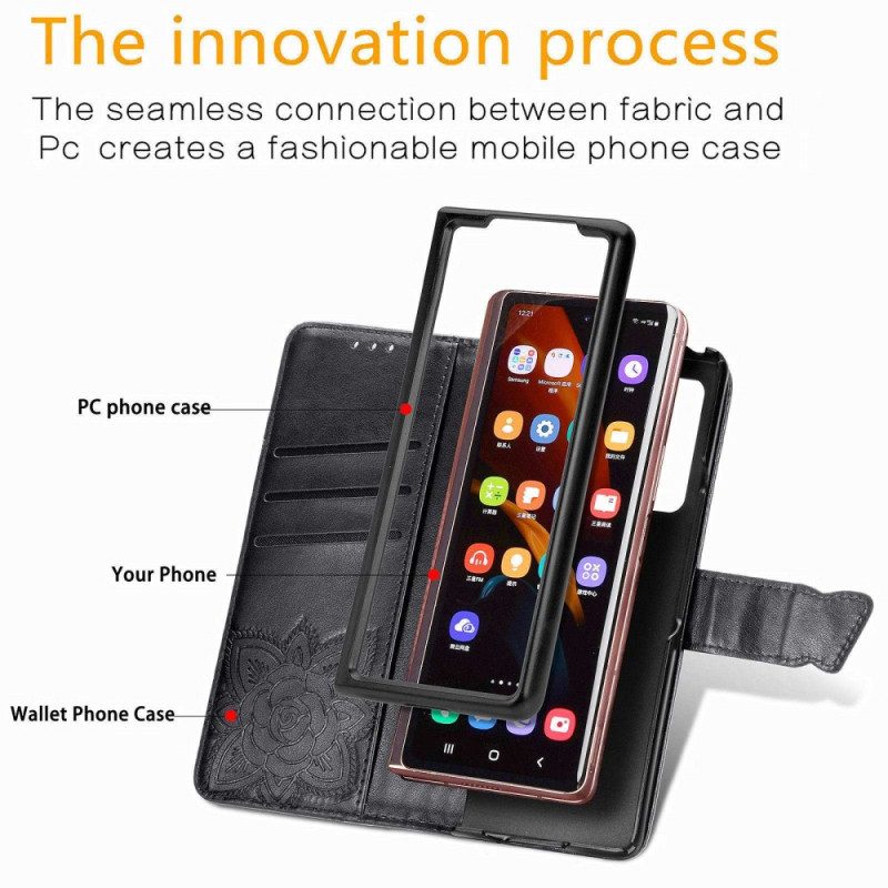 Flip Case Für Samsung Galaxy Z Fold 4 Riesiger Schmetterling