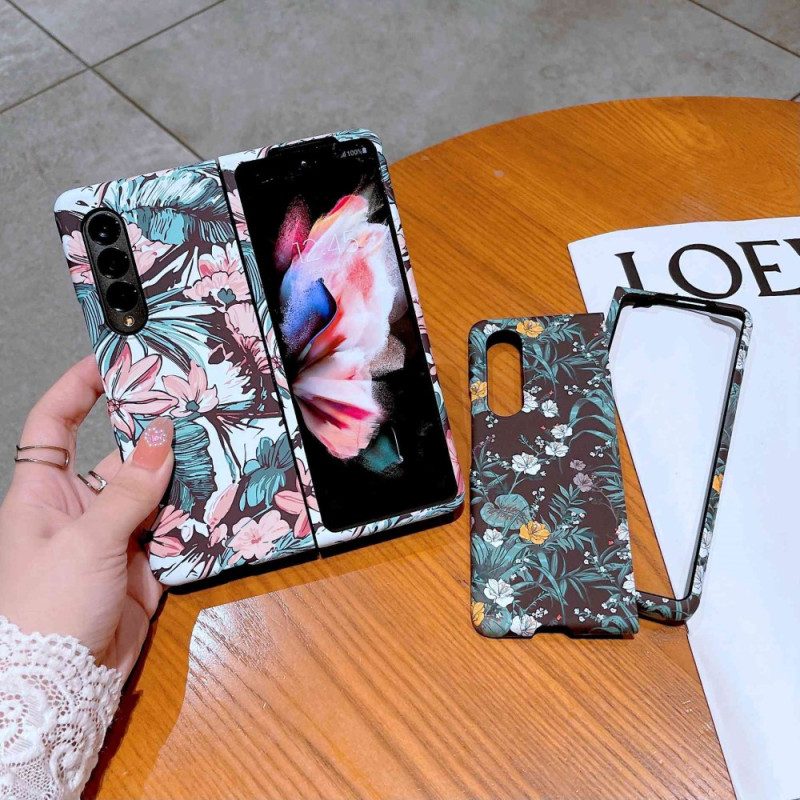 Handyhülle Für Samsung Galaxy Z Fold 4 Blumen-tapete