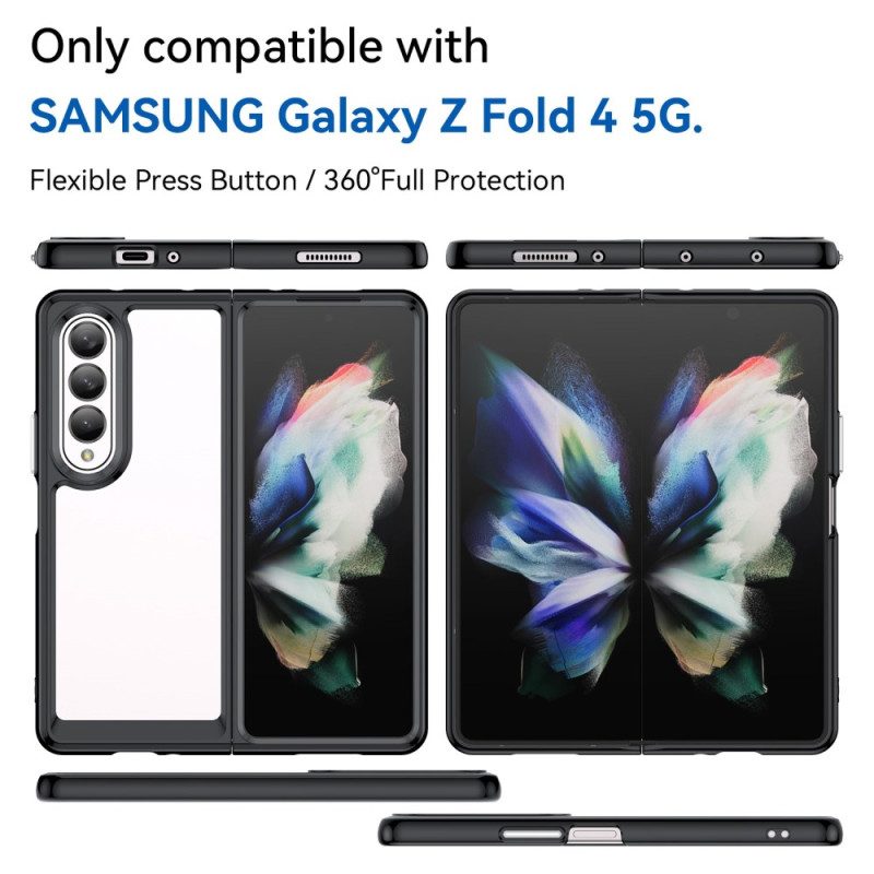 Handyhülle Für Samsung Galaxy Z Fold 4 Transparente Farbige Kanten