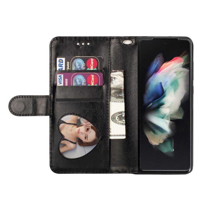 Lederhüllen Für Samsung Galaxy Z Fold 4 Sterne-lanyard