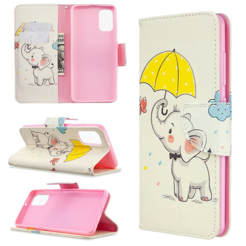 Flip Case Für Samsung Galaxy A41 Baby Elefant