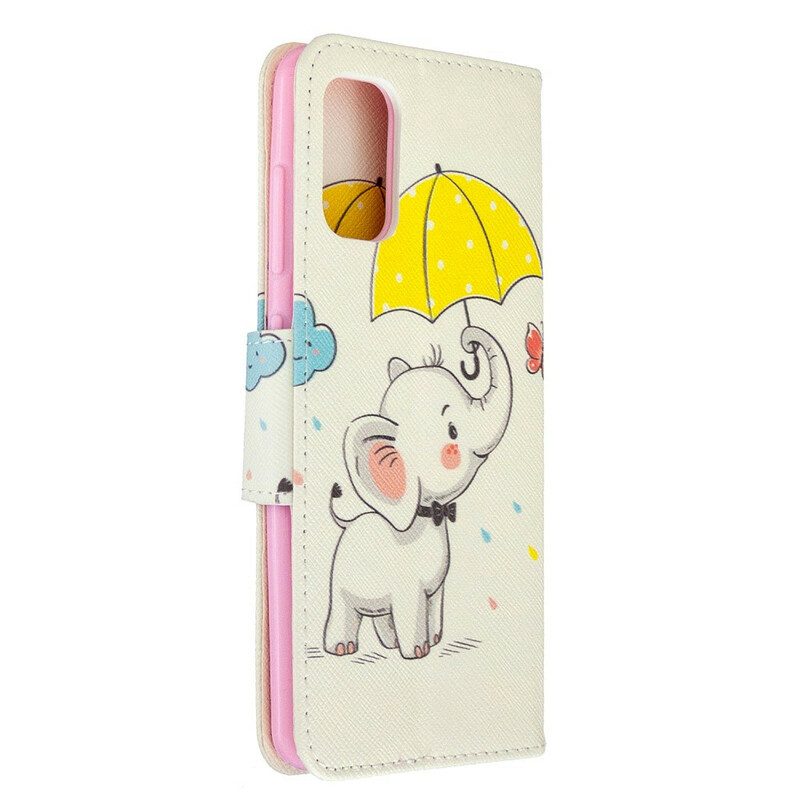 Flip Case Für Samsung Galaxy A41 Baby Elefant