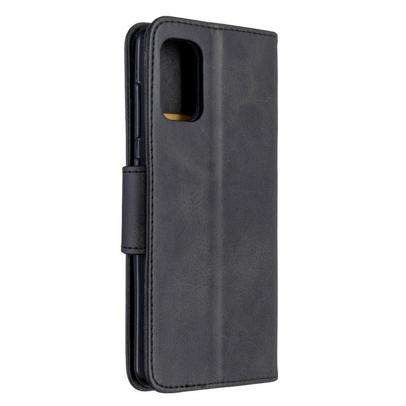 Flip Case Für Samsung Galaxy A41 Flip Case Glatte Klappe Schräg