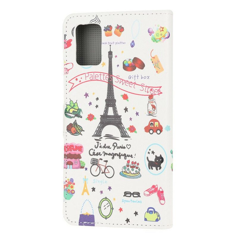 Flip Case Für Samsung Galaxy A41 Ich Liebe Paris