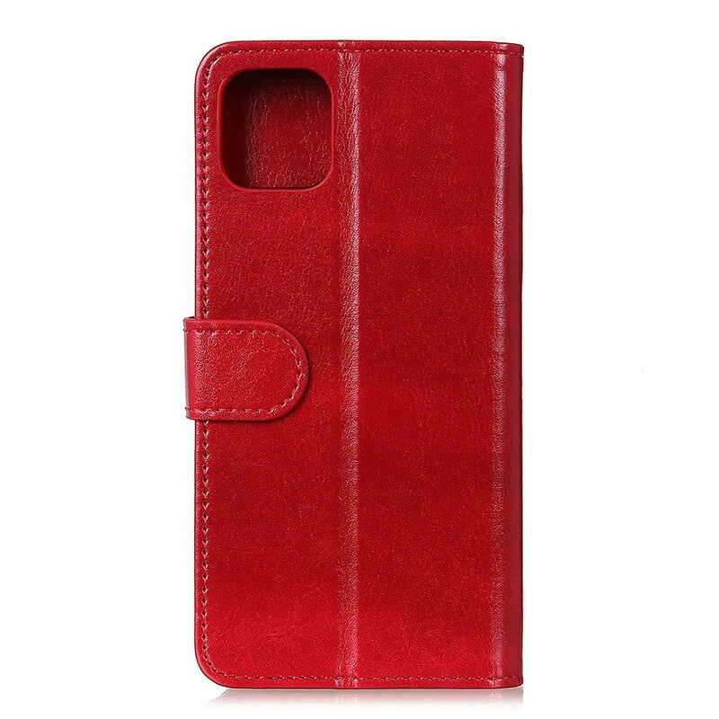 Flip Case Für Samsung Galaxy A41 Klassischer Lederstil