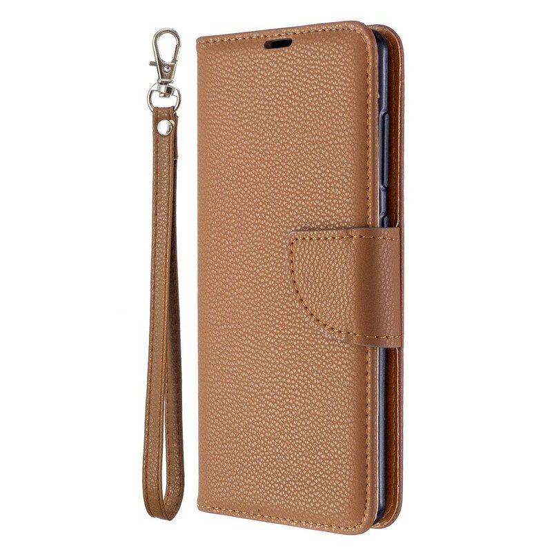 Flip Case Für Samsung Galaxy A41 Flip Case Lychee Rabat Oblique