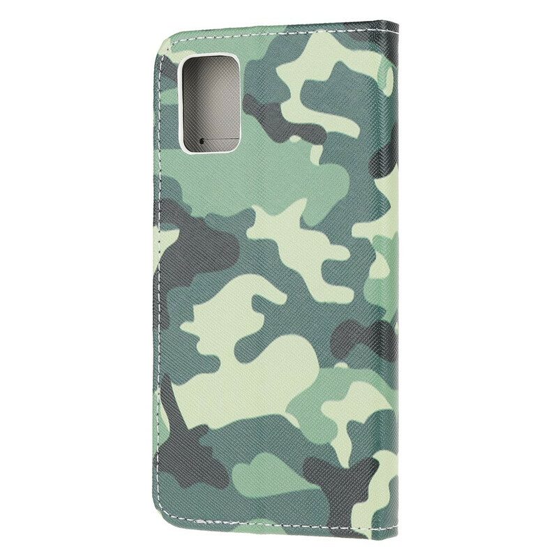 Flip Case Für Samsung Galaxy A41 Militärische Tarnung