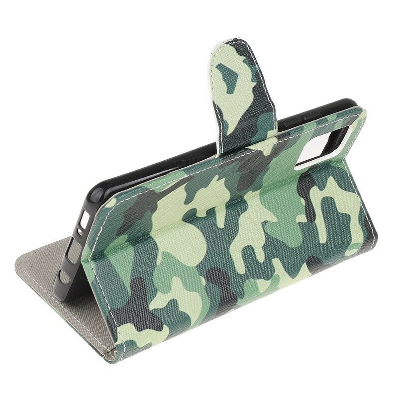 Flip Case Für Samsung Galaxy A41 Militärische Tarnung