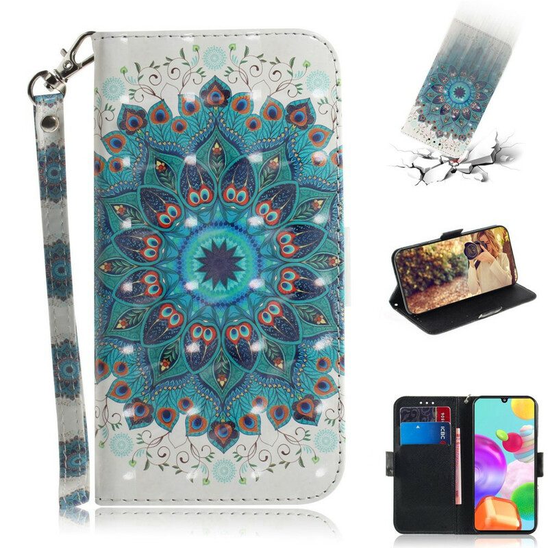 Flip Case Für Samsung Galaxy A41 Mit Kordel Meisterhaftes Mandala Mit Riemen