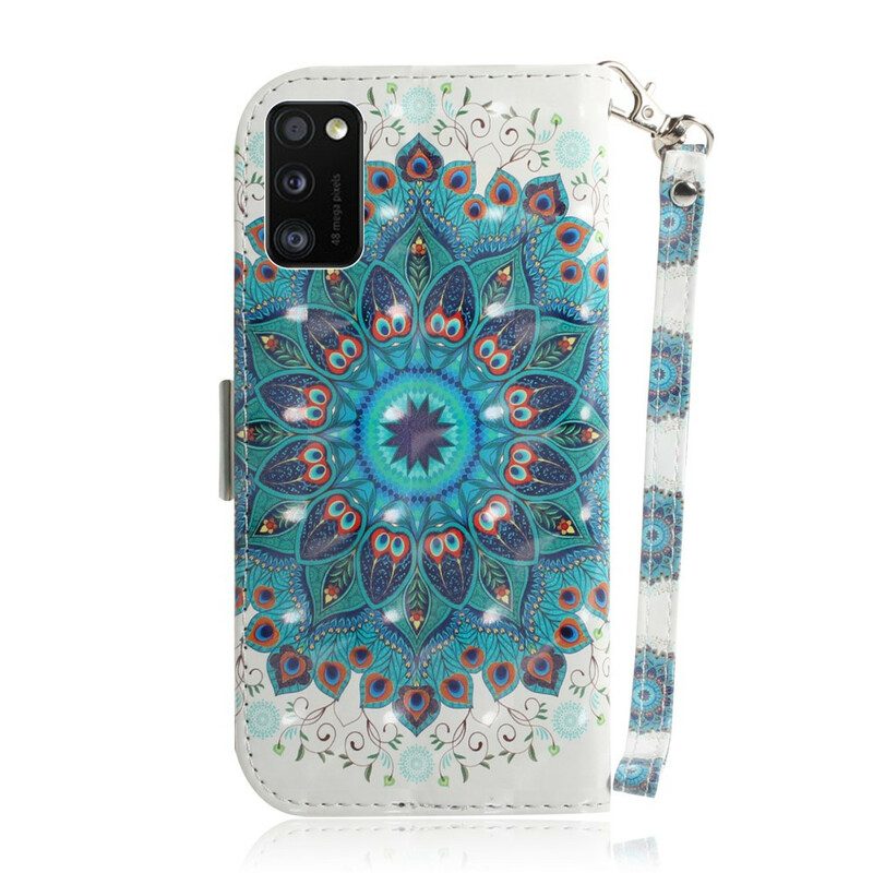 Flip Case Für Samsung Galaxy A41 Mit Kordel Meisterhaftes Mandala Mit Riemen