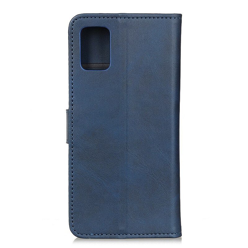 Flip Case Für Samsung Galaxy A41 Retro-mattledereffekt