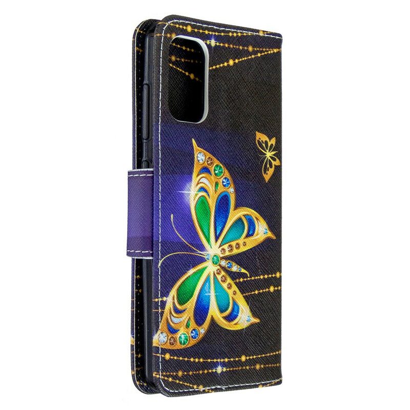 Flip Case Für Samsung Galaxy A41 Schmetterlingskönige