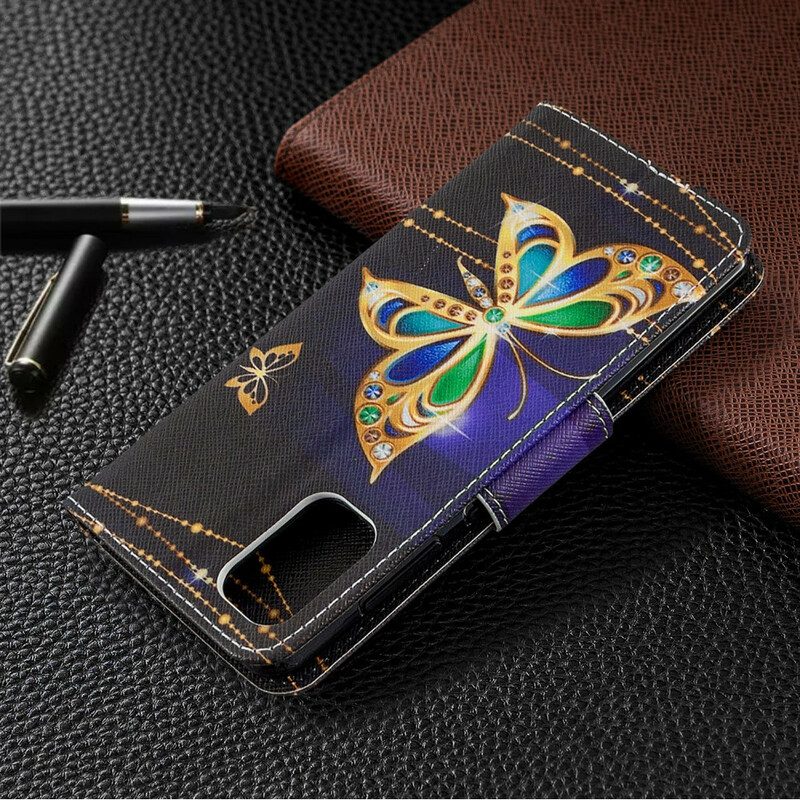 Flip Case Für Samsung Galaxy A41 Schmetterlingskönige