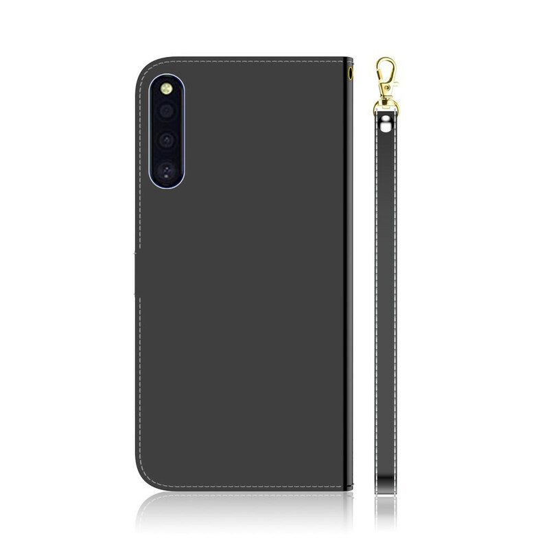 Flip Case Für Samsung Galaxy A41 Spiegelabdeckung Aus Kunstleder