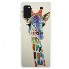 Handyhülle Für Samsung Galaxy A41 Bunte Giraffe