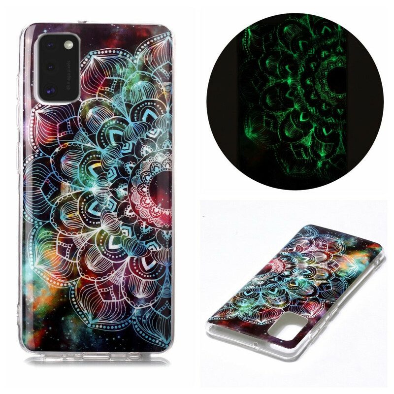 Handyhülle Für Samsung Galaxy A41 Fluoreszierende Blumenserie