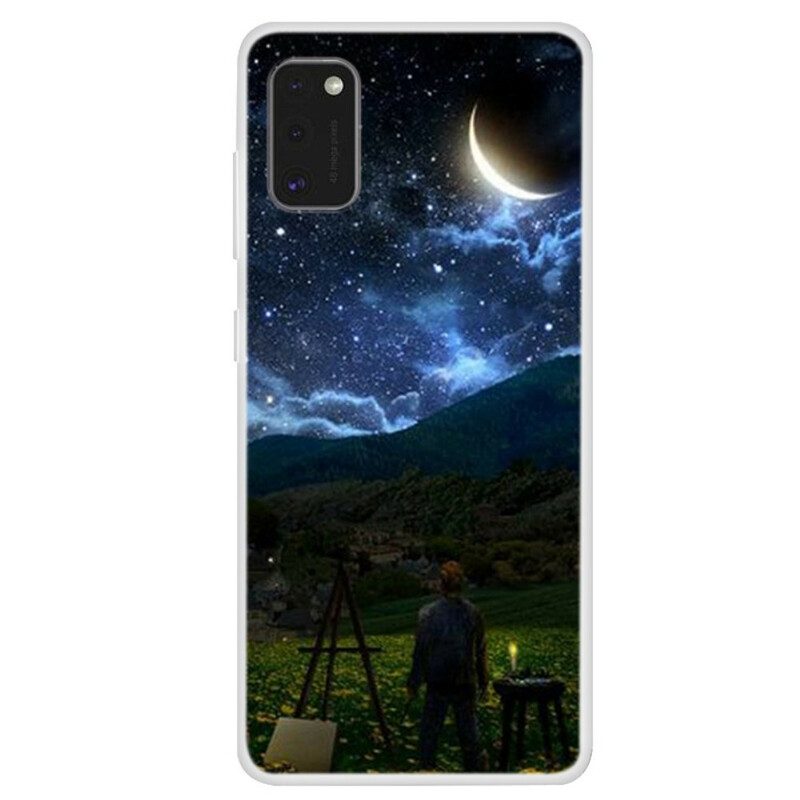 Hülle Für Samsung Galaxy A41 Maler In Der Nacht