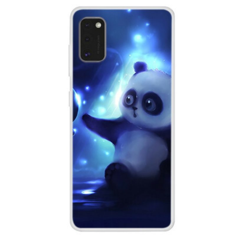 Hülle Für Samsung Galaxy A41 Panda Im Weltraum