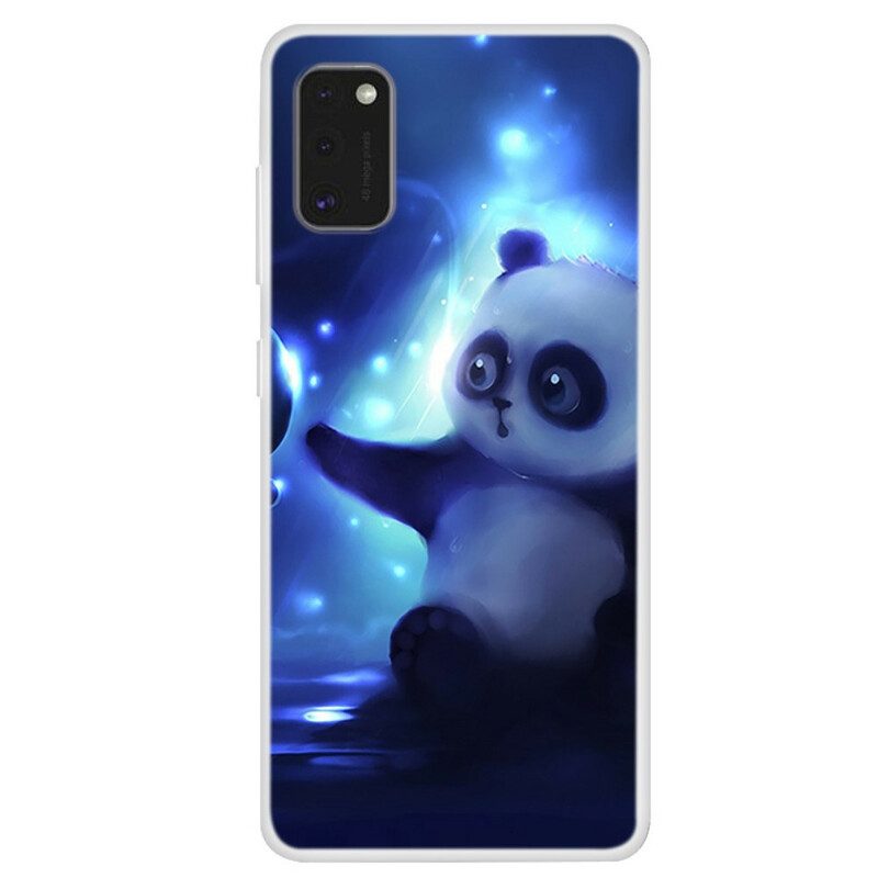 Hülle Für Samsung Galaxy A41 Panda Im Weltraum