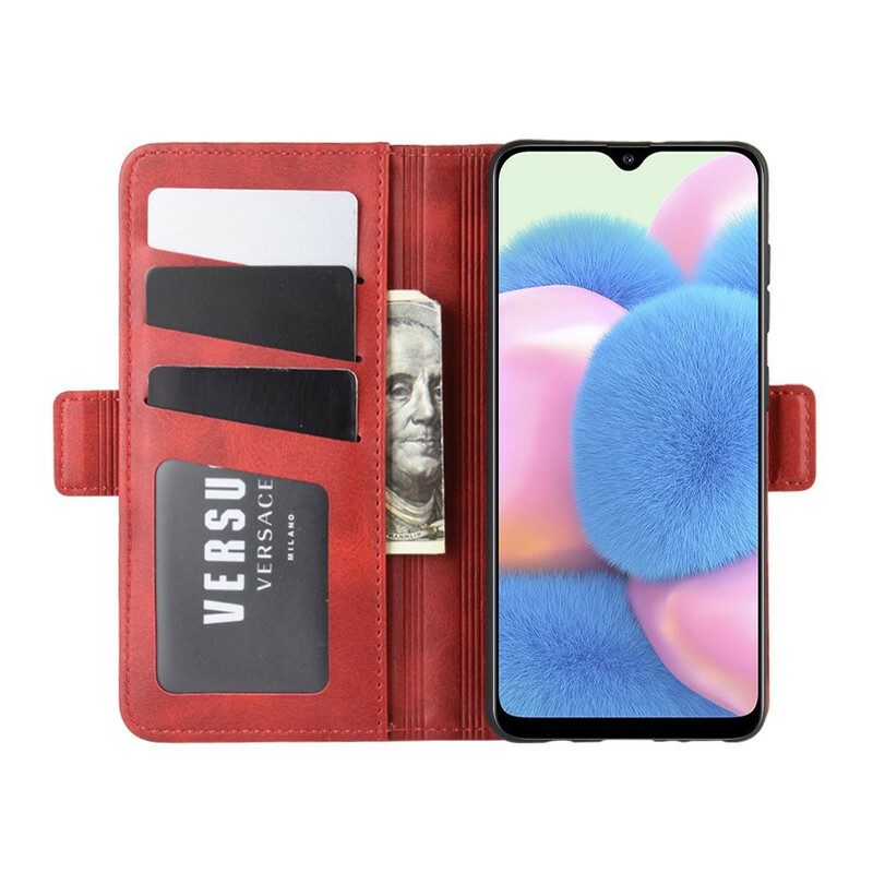 Lederhüllen Für Samsung Galaxy A41 Flip Case Vintage Doppelklappe