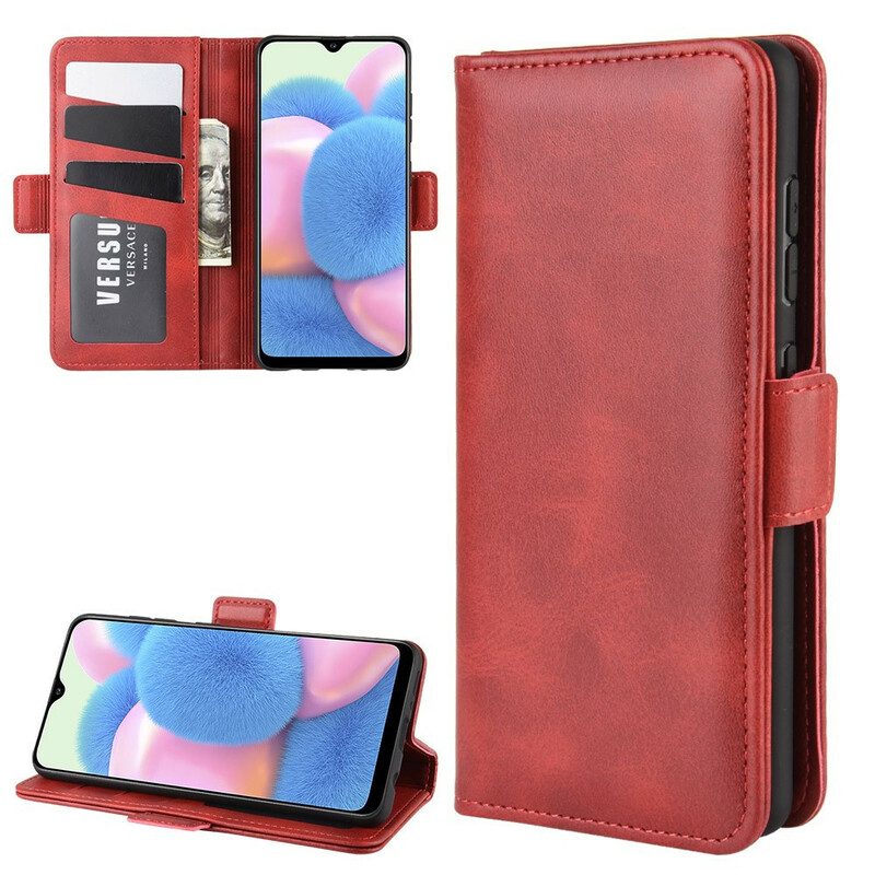 Lederhüllen Für Samsung Galaxy A41 Flip Case Vintage Doppelklappe