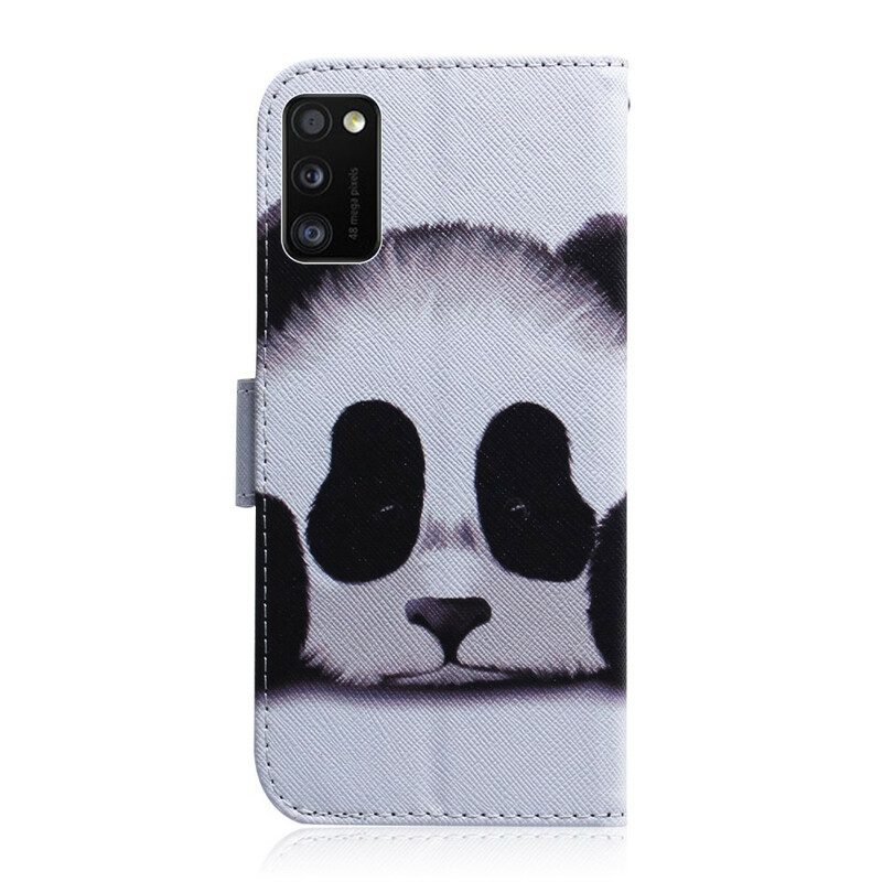 Lederhüllen Für Samsung Galaxy A41 Panda-gesicht