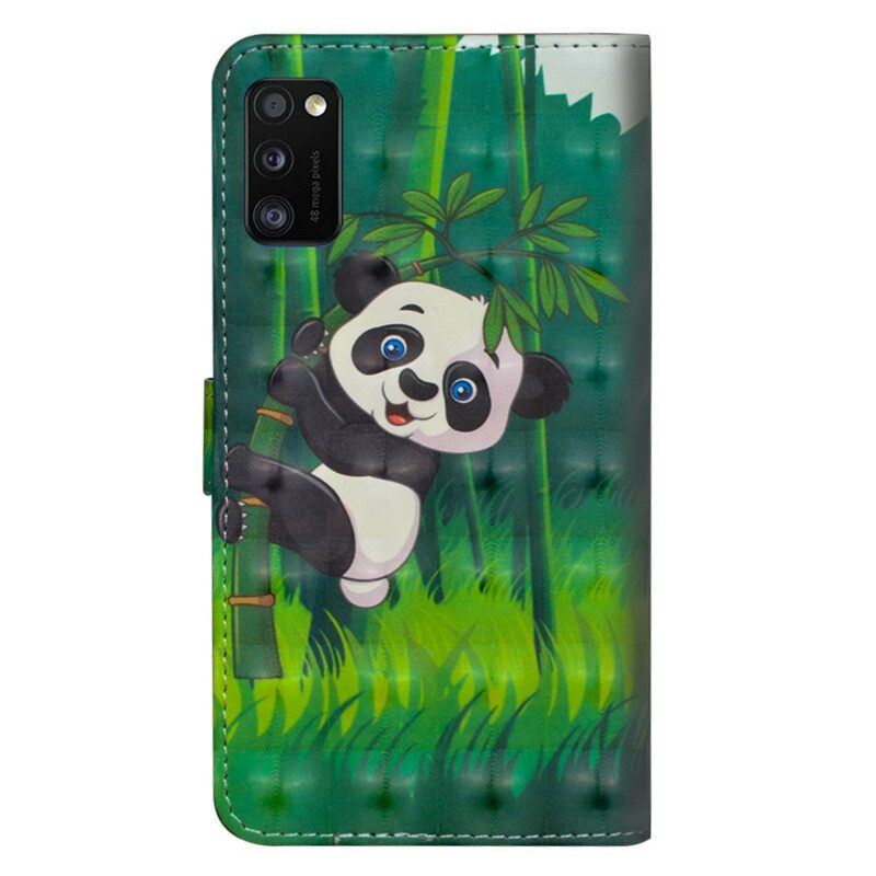 Lederhüllen Für Samsung Galaxy A41 Panda Und Bambus