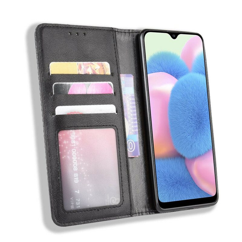 Schutzhülle Für Samsung Galaxy A41 Flip Case Stilisierter Vintage-ledereffekt