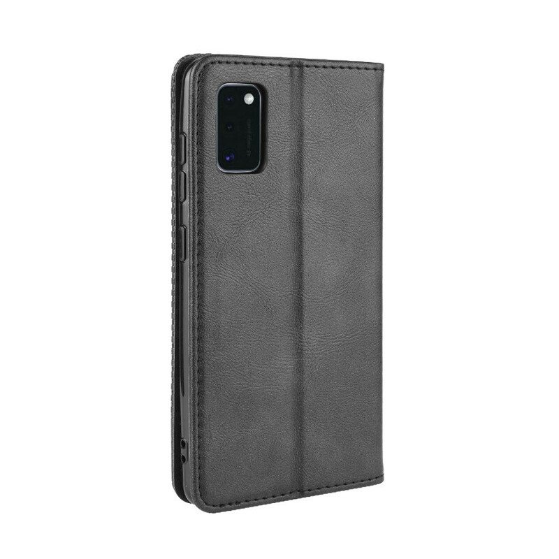 Schutzhülle Für Samsung Galaxy A41 Flip Case Stilisierter Vintage-ledereffekt