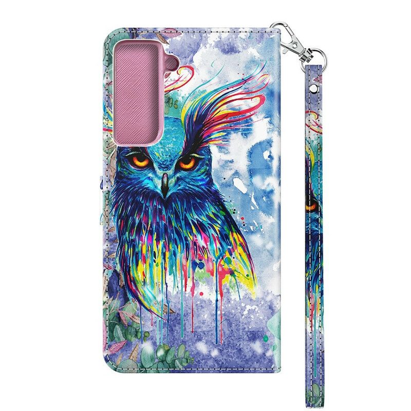 Flip Case Für Samsung Galaxy S21 5G Aquarellvogel