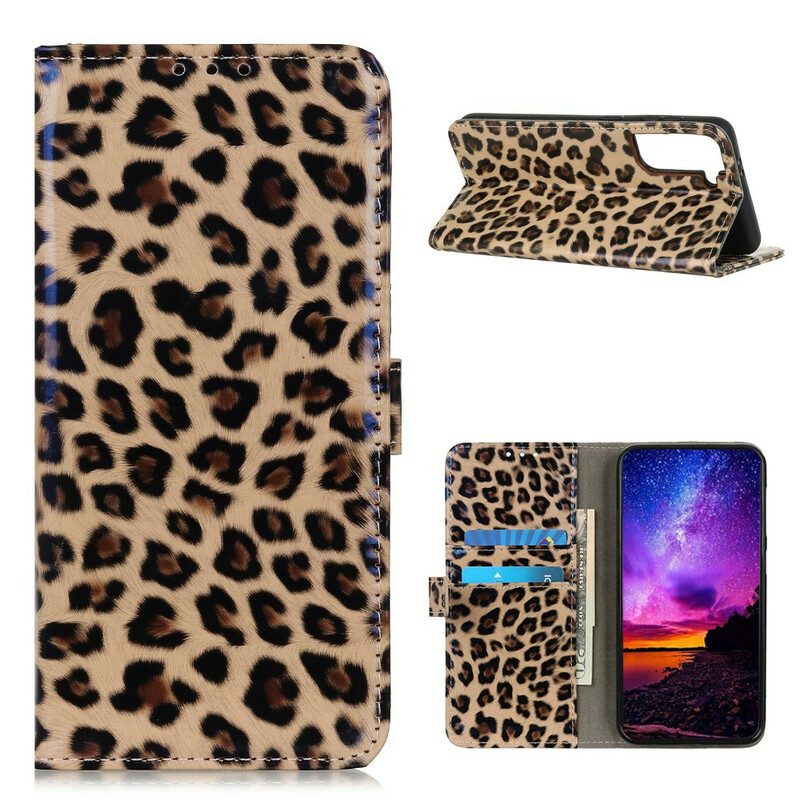 Flip Case Für Samsung Galaxy S21 5G Leopard