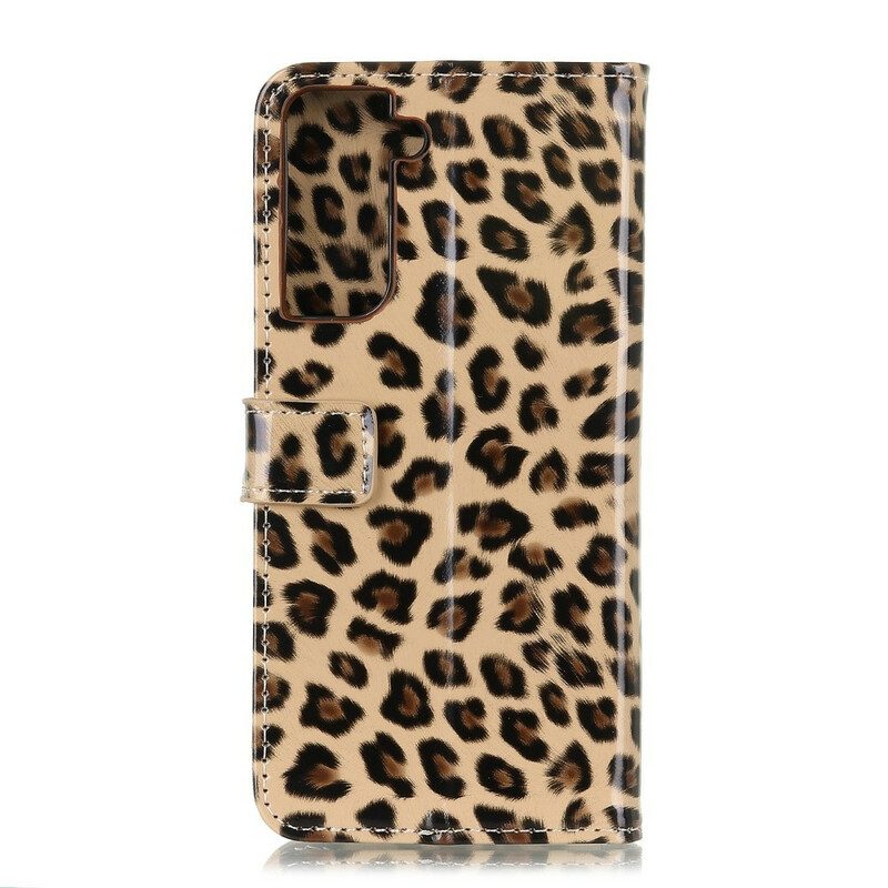 Flip Case Für Samsung Galaxy S21 5G Leopard