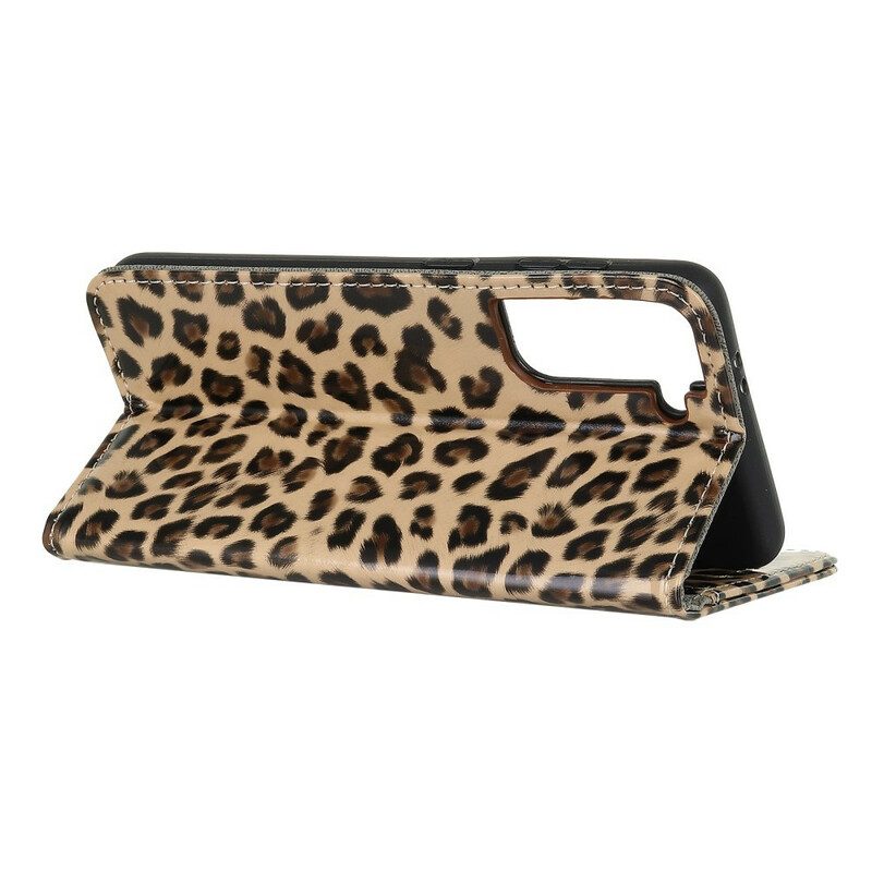 Flip Case Für Samsung Galaxy S21 5G Leopard