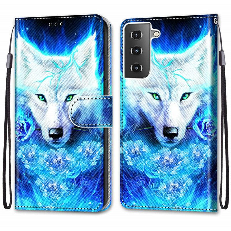 Flip Case Für Samsung Galaxy S21 5G Magischer Wolf