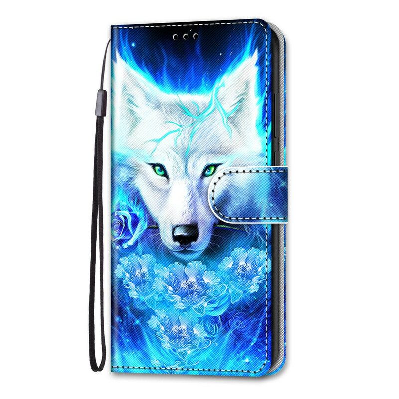 Flip Case Für Samsung Galaxy S21 5G Magischer Wolf