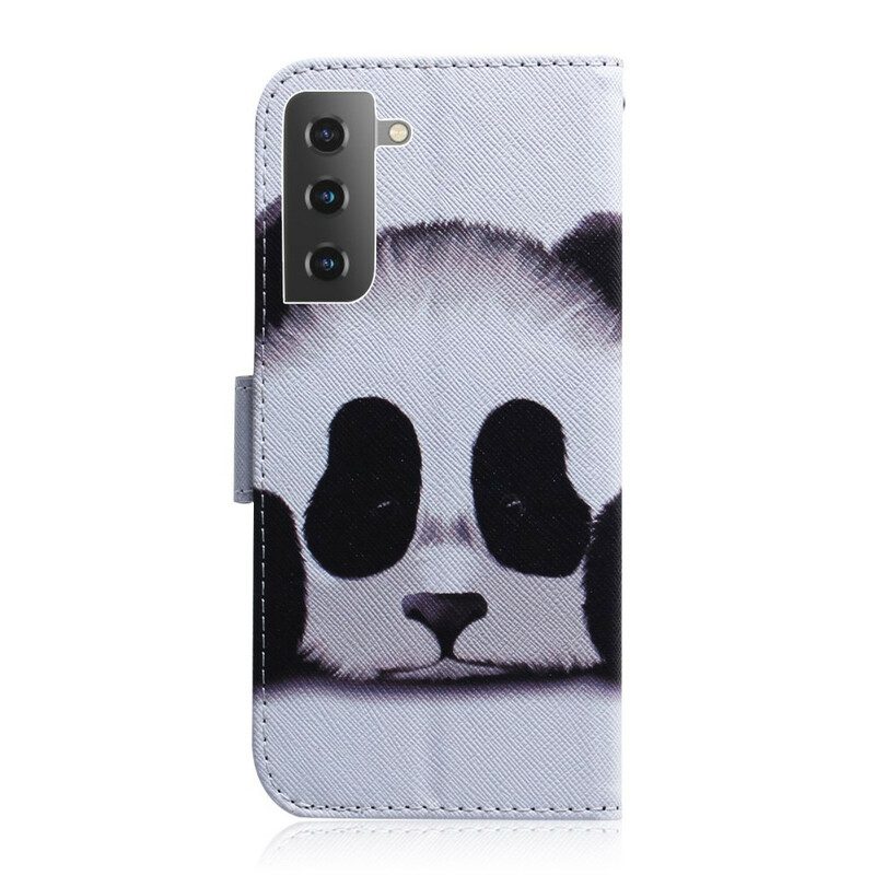 Flip Case Für Samsung Galaxy S21 5G Panda-gesicht