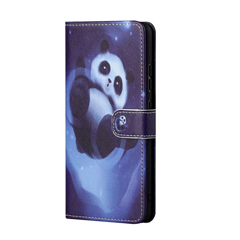 Flip Case Für Samsung Galaxy S21 5G Panda-weltraum