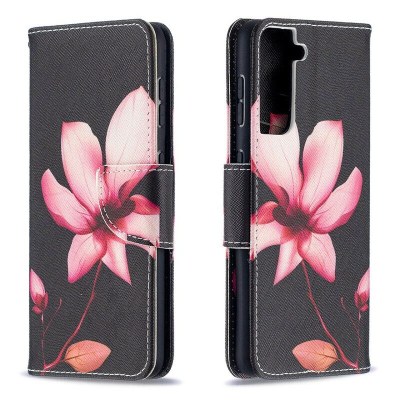 Flip Case Für Samsung Galaxy S21 5G Pinke Blume