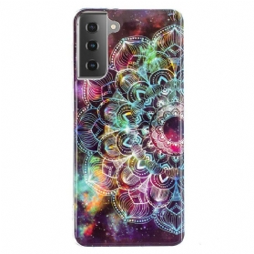 Handyhülle Für Samsung Galaxy S21 5G Fluoreszierende Blumenserie