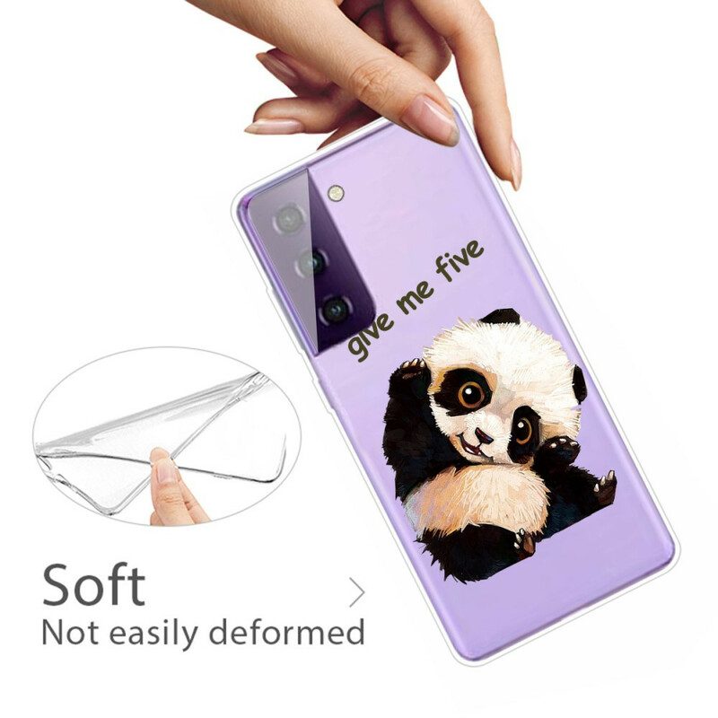 Handyhülle Für Samsung Galaxy S21 5G Panda. Gib Mir Fünf