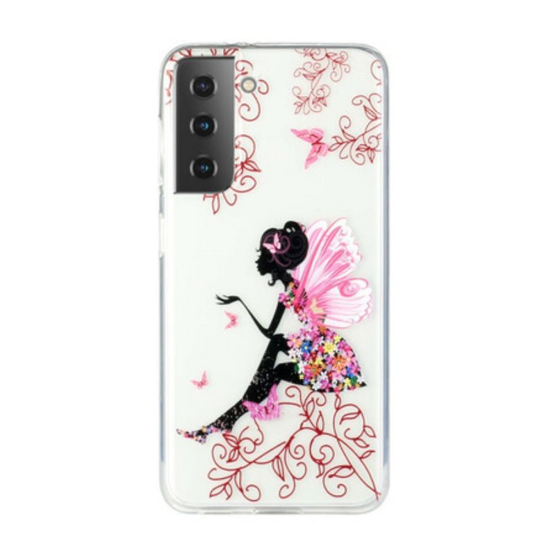 Handyhülle Für Samsung Galaxy S21 5G Transparente Blumenfee