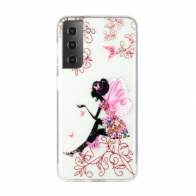 Handyhülle Für Samsung Galaxy S21 5G Transparente Blumenfee