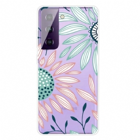 Hülle Für Samsung Galaxy S21 5G Transparente Eine Blume