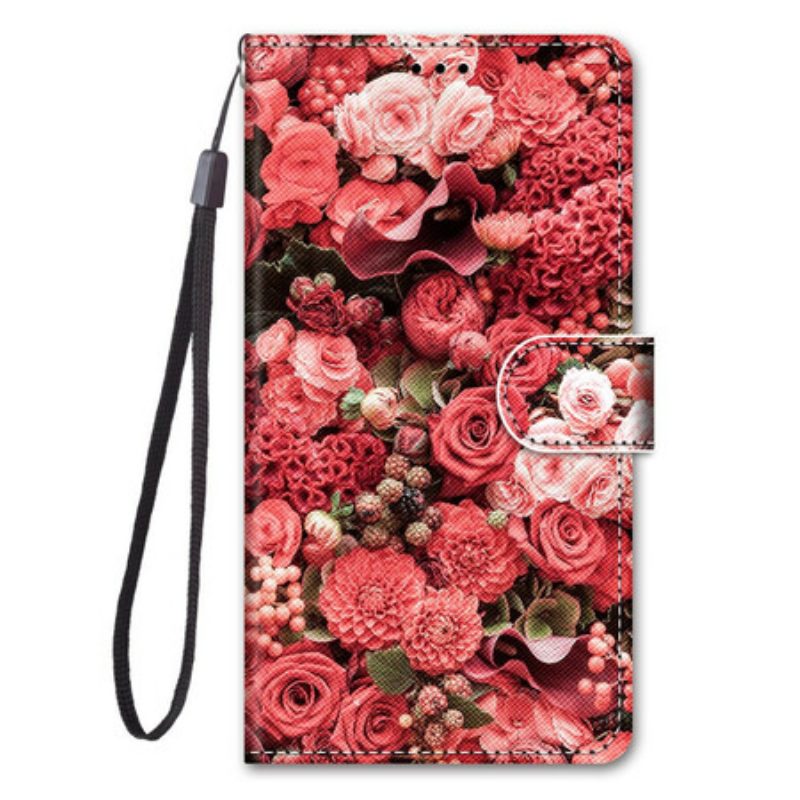 Lederhüllen Für Samsung Galaxy S21 5G Blumenromantik