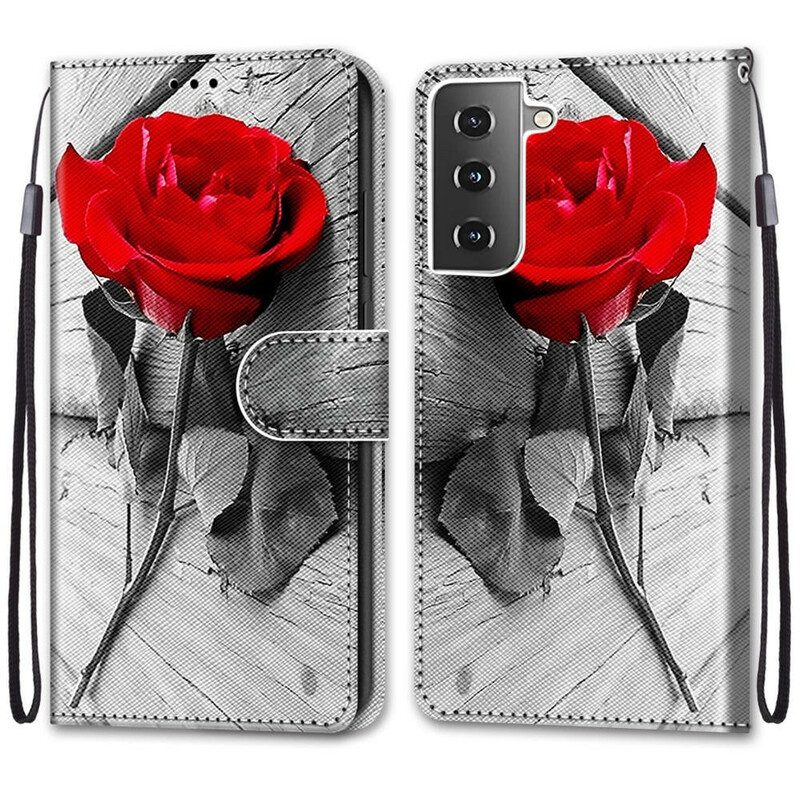 Lederhüllen Für Samsung Galaxy S21 5G Blumenwunder