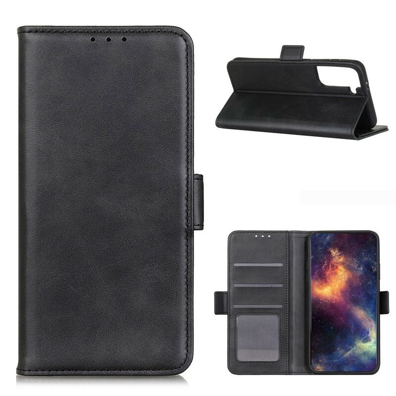 Lederhüllen Für Samsung Galaxy S21 5G Flip Case Doppelte Klappe