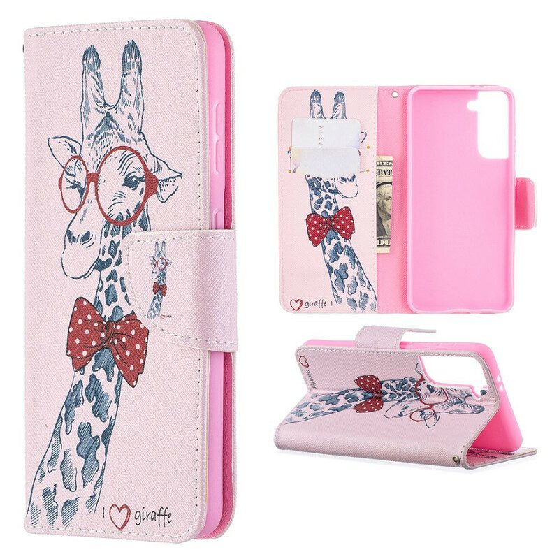 Lederhüllen Für Samsung Galaxy S21 5G Kluge Giraffe