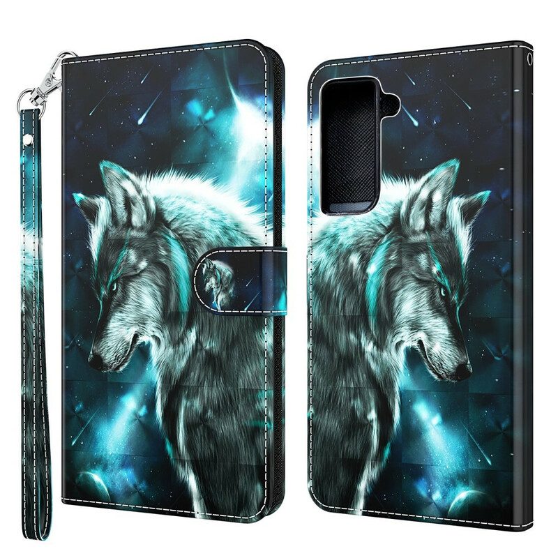 Lederhüllen Für Samsung Galaxy S21 5G Majestätischer Wolf